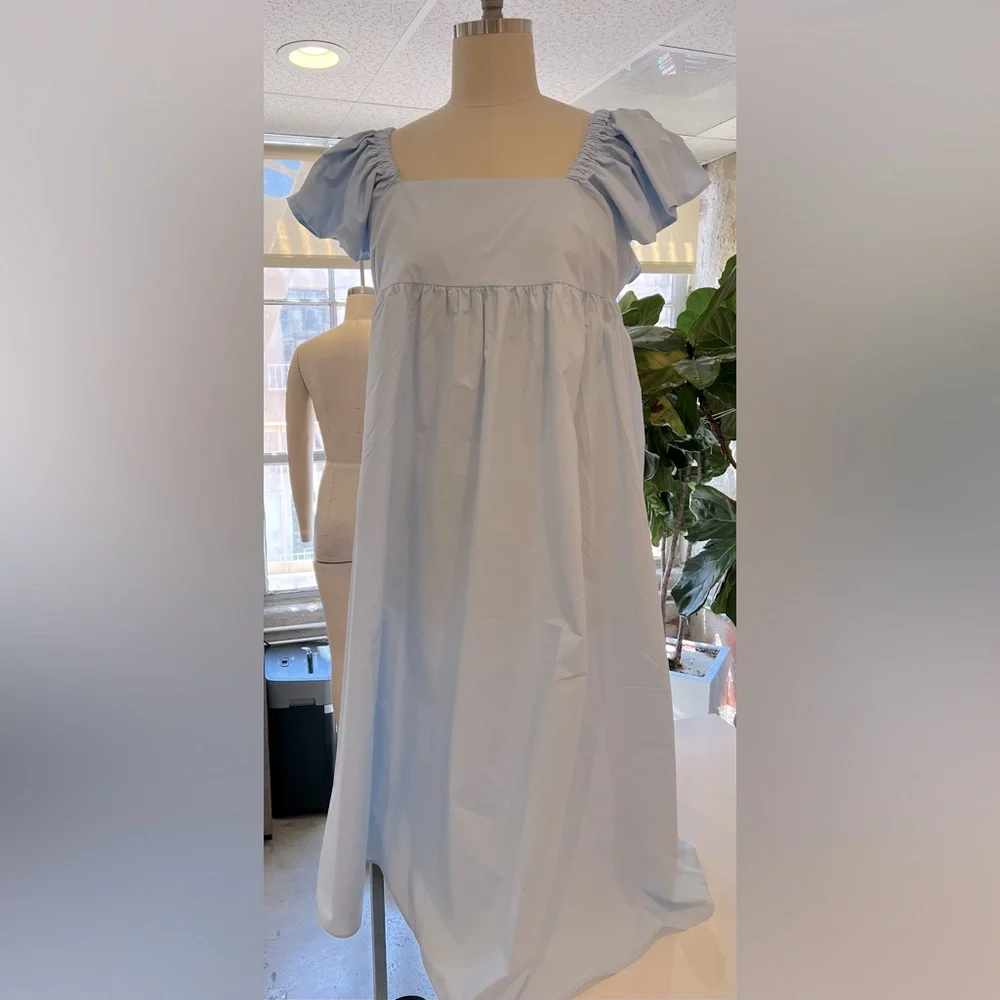 H&M Light Blue Maxi Dress with Ruffle Sleeves - Picture 3 of 6